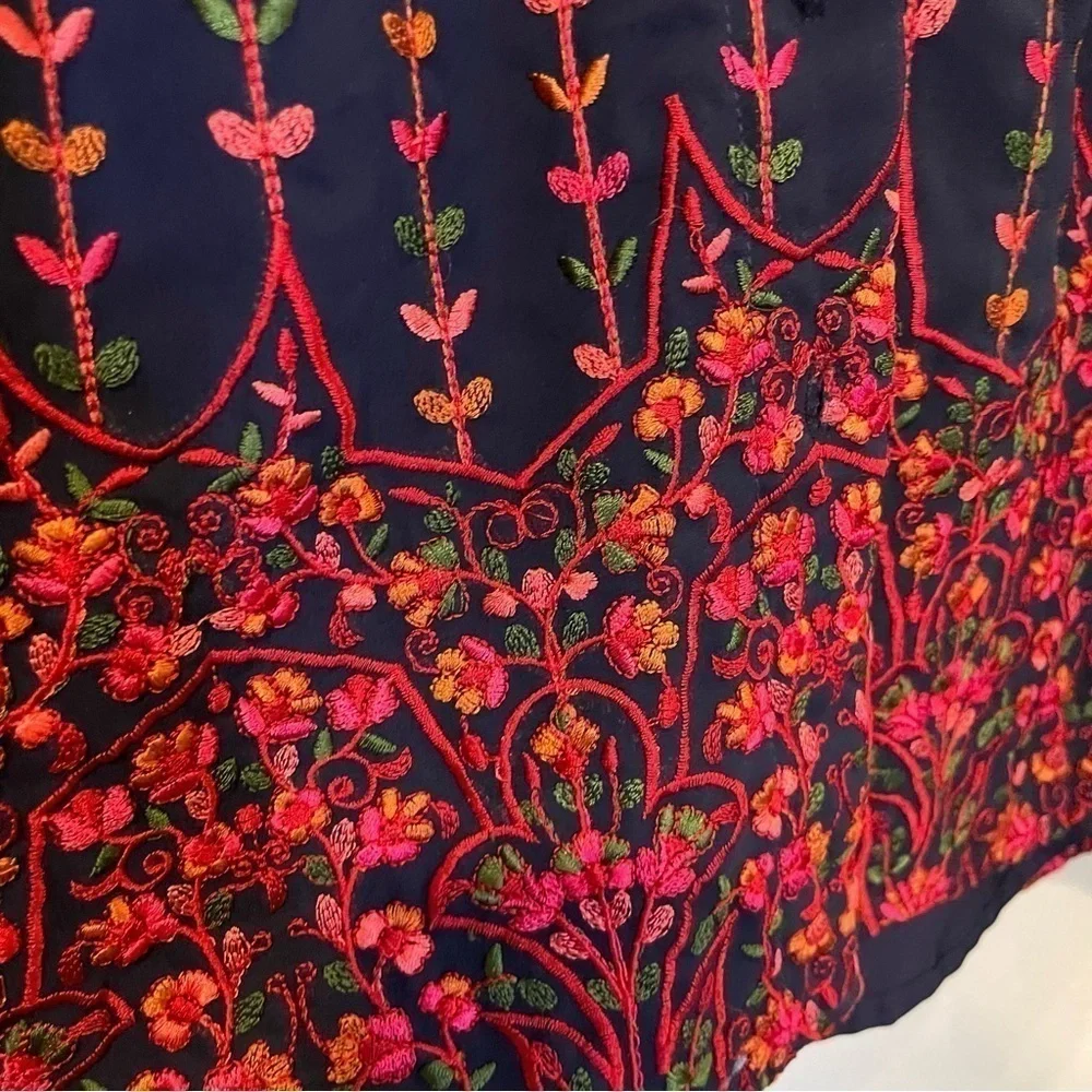Anthropologie Anya Embroidered Peasant Blouse